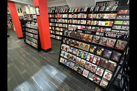 Books and CDs on display at Nottingham Fopp store